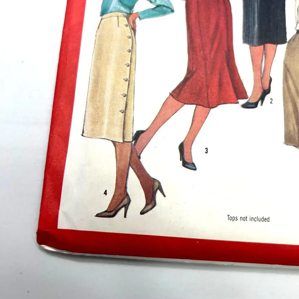 Simplicity Vintage 1980's Pattern #6234 Misses Set‎ of Slim Skirts Size 12
